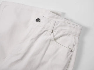 Solana Semi-low Back Pocket Denim Cotton Pants