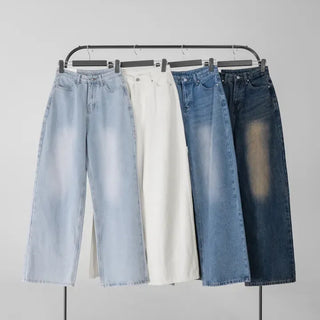 Solana Semi-low Back Pocket Denim Cotton Pants