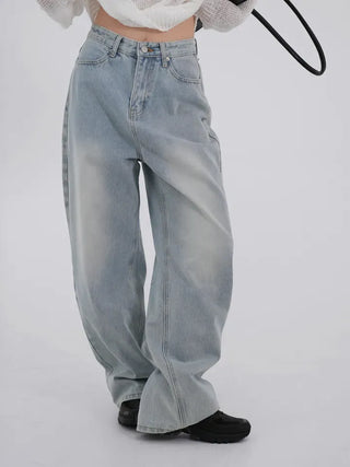 Solana Semi-low Back Pocket Denim Cotton Pants