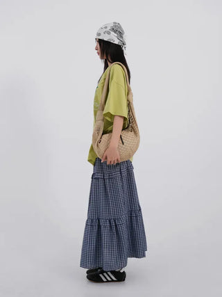 Sirenna Check Frill Tiered Skirt