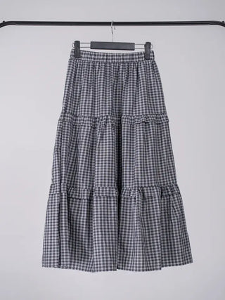 Sirenna Check Frill Tiered Skirt