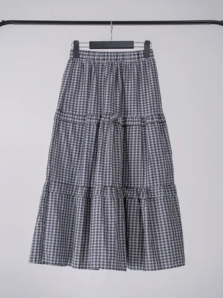 Sirenna Check Frill Tiered Skirt