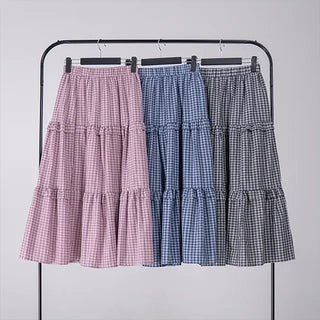 Sirenna Check Frill Tiered Skirt