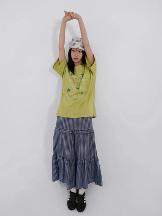 Sirenna Check Frill Tiered Skirt