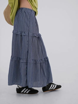 Sirenna Check Frill Tiered Skirt