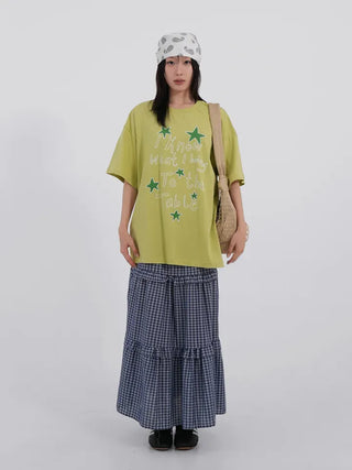 Sirenna Check Frill Tiered Skirt