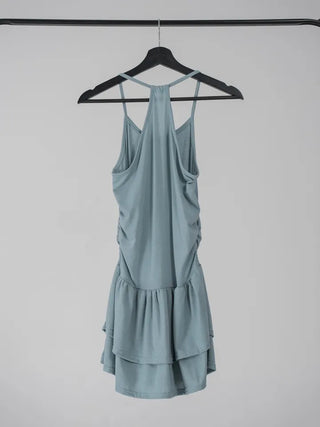 Renalia Halter Tiered Mini Dress
