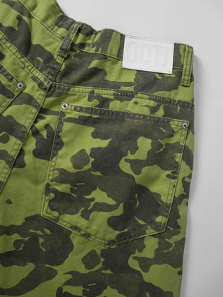Delian Green Camo Wide Pants