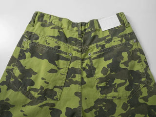 Delian Green Camo Wide Pants