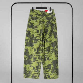 Delian Green Camo Wide Pants