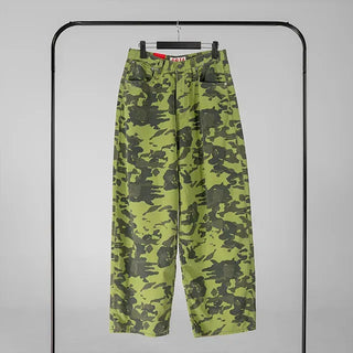 Delian Green Camo Wide Pants