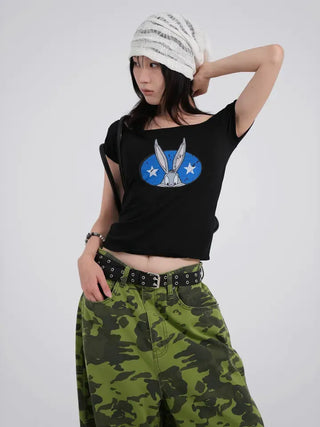 Delian Green Camo Wide Pants