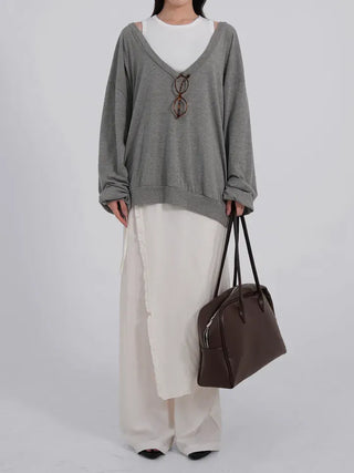 Xantia Large Size Simple Square Shoulder Bag