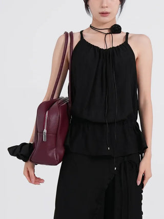 Xantia Large Size Simple Square Shoulder Bag