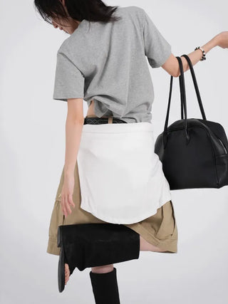Xantia Large Size Simple Square Shoulder Bag