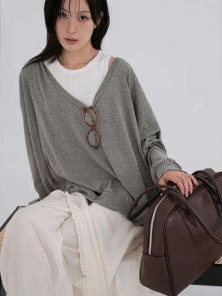 Xantia Large Size Simple Square Shoulder Bag