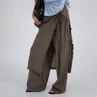 Florian Frill Wrap Layered Loose Pants