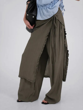 Florian Frill Wrap Layered Loose Pants