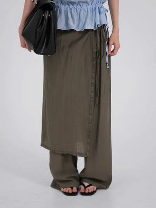 Florian Frill Wrap Layered Loose Pants