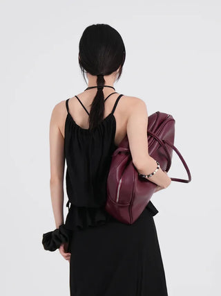 Lucien Romantic Shirred Sleeveless Blouse