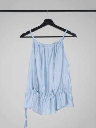 Lucien Romantic Shirred Sleeveless Blouse