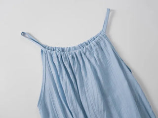 Lucien Romantic Shirred Sleeveless Blouse