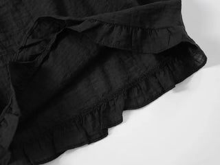 Kimi See-through Flutter Frill Blouse