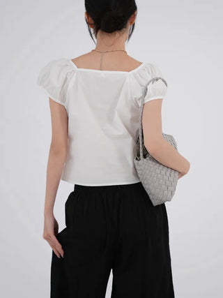May Cap Sleeve Summer Cotton Blouse