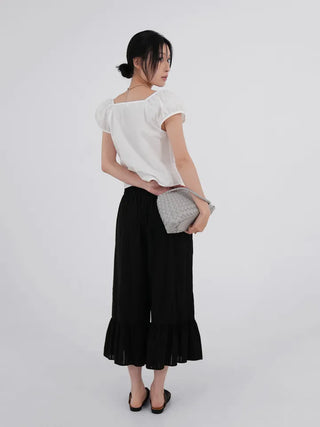 May Cap Sleeve Summer Cotton Blouse