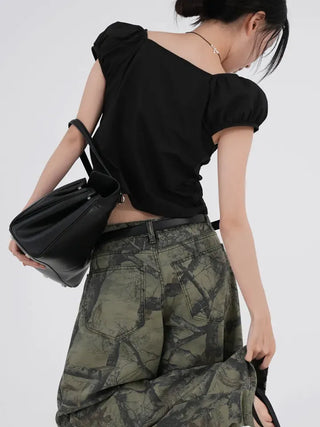 May Cap Sleeve Summer Cotton Blouse