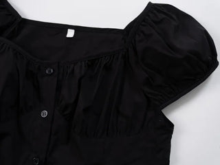 May Cap Sleeve Summer Cotton Blouse