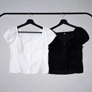 May Cap Sleeve Summer Cotton Blouse
