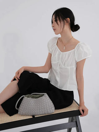 May Cap Sleeve Summer Cotton Blouse