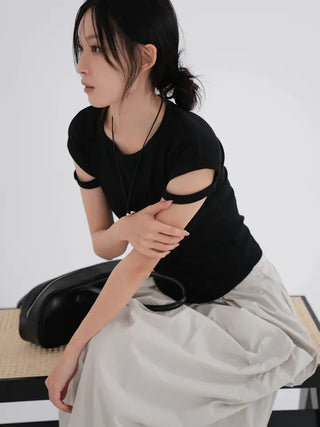 Rubo Sleeve Cut-off Basic Short Sleeve