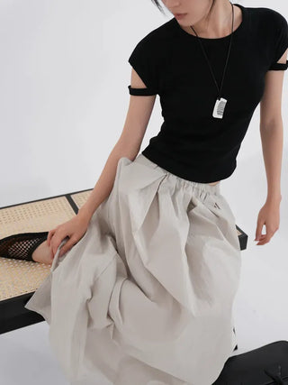 Rubo Sleeve Cut-off Basic Short Sleeve