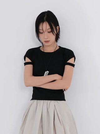 Rubo Sleeve Cut-off Basic Short Sleeve