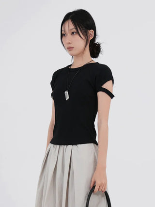 Rubo Sleeve Cut-off Basic Short Sleeve