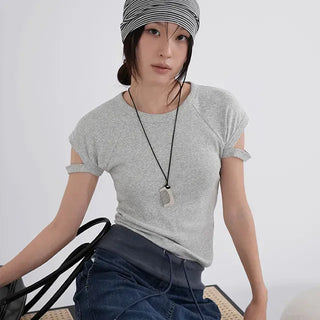 Rubo Sleeve Cut-off Basic Short Sleeve
