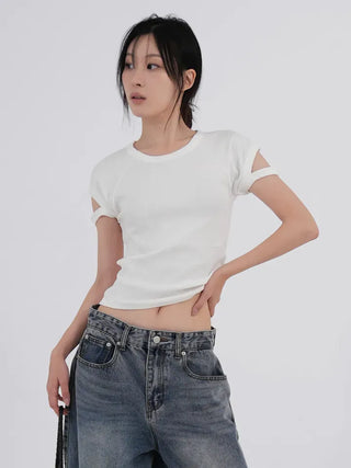 Rubo Sleeve Cut-off Basic Short Sleeve