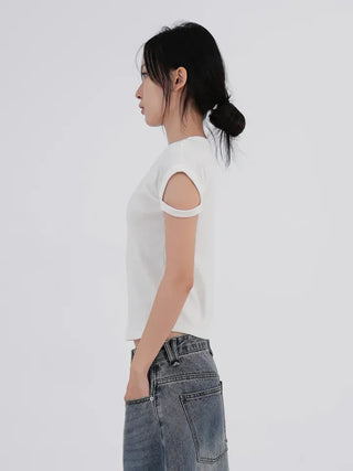 Rubo Sleeve Cut-off Basic Short Sleeve