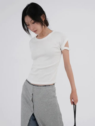 Rubo Sleeve Cut-off Basic Short Sleeve