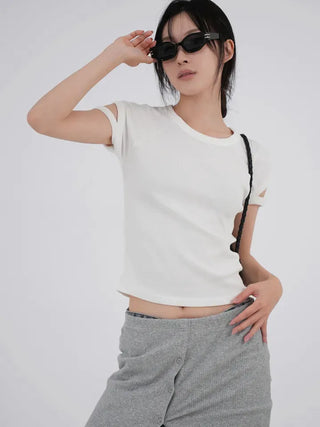 Rubo Sleeve Cut-off Basic Short Sleeve