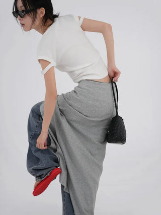 Rubo Sleeve Cut-off Basic Short Sleeve