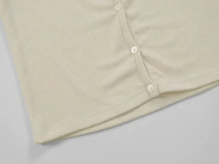Kubin Basic Linen Halter Sleeveless Cardigan