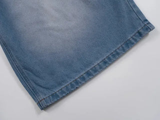 Dayu Front Pintuck Bermuda Denim Pants
