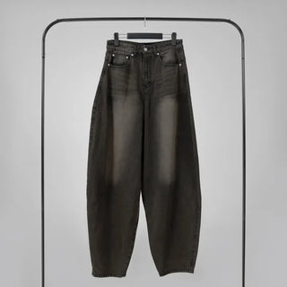 Nepo Mega Balloon Fit Washed Denim Pants