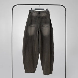Nepo Mega Balloon Fit Washed Denim Pants