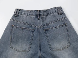 Nepo Mega Balloon Fit Washed Denim Pants