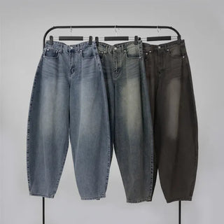 Nepo Mega Balloon Fit Washed Denim Pants