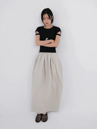 Toel Rustling Summer Balloon Long Skirt